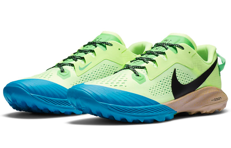 Мужские кроссовки Nike Air Zoom Terra Kiger 6 (черный / зеленый / синий) — Чёрный / зелёный / синий — фото 3