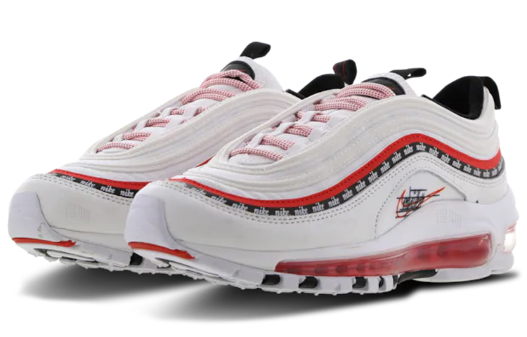 Женские кроссовки Nike Air Max 97 (бело-красно-черные) — Белыйкрасныйчёрный — фото 3