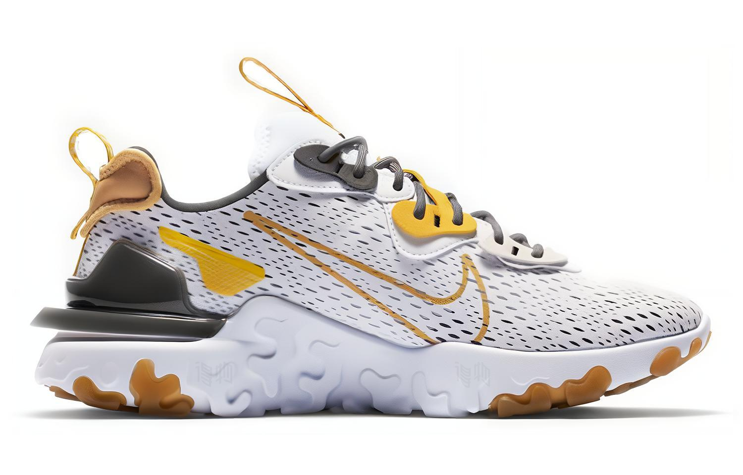 Кроссовки Nike React Vision (бело-желтые) — фото 2