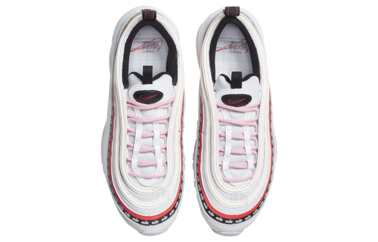 Женские кроссовки Nike Air Max 97 (бело-красно-черные) — Белыйкрасныйчёрный — фото 4