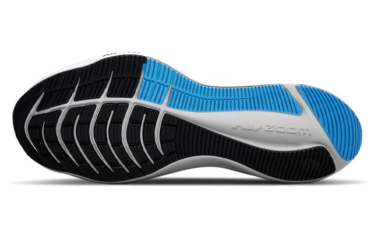 Мужские кроссовки Nike Zoom Winflo 8 (черно-серо-синие) — Чёрный / серый / синий — фото 6