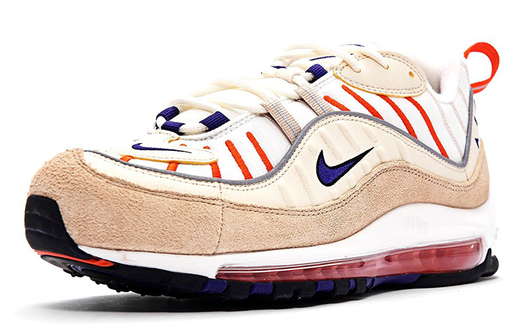 Мужские кроссовки Nike Air Max 98 (бело-оранжевые) — фото 2