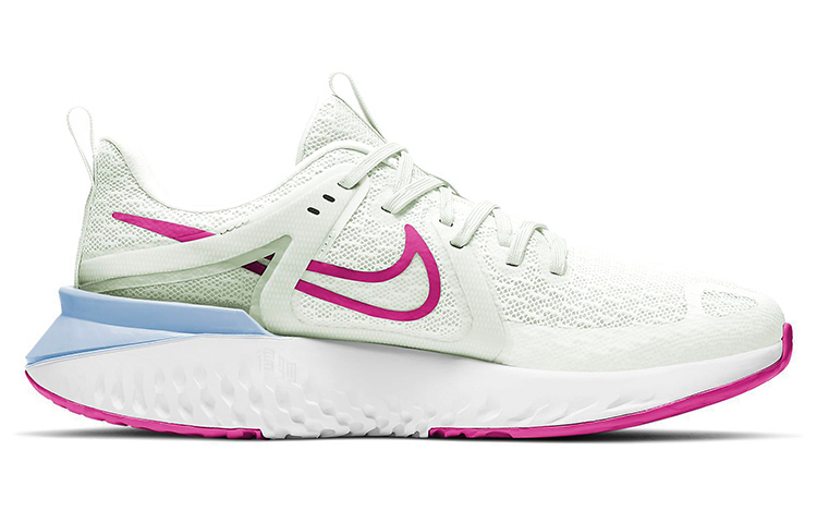 Женские кроссовки Nike Legend React 2 (розовый / белый / синий) — фото 2