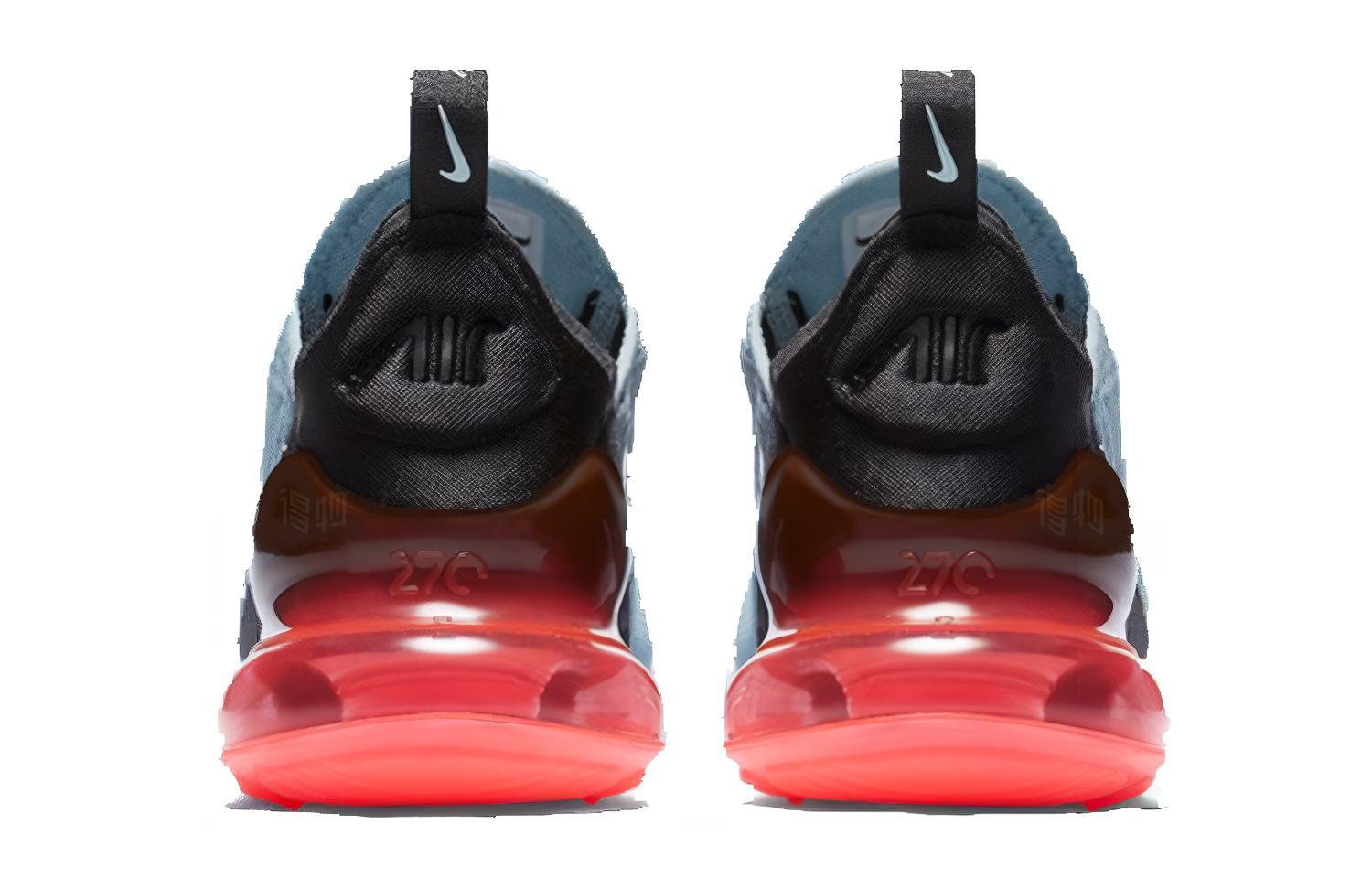 Женские кроссовки Nike Air Max 270 (черно-сине-красные) — 浅蓝/激光红 — фото 4