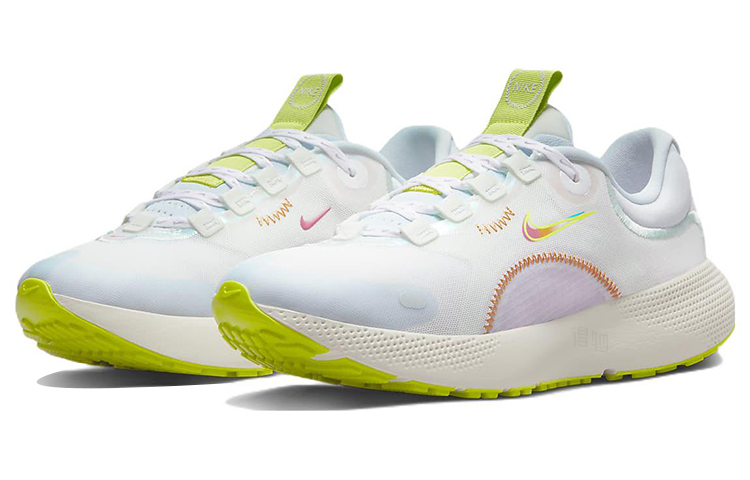 Женские кроссовки Nike React Escape Run 1 (бело-зеленые) — Белый / зелёный / красный — фото 3