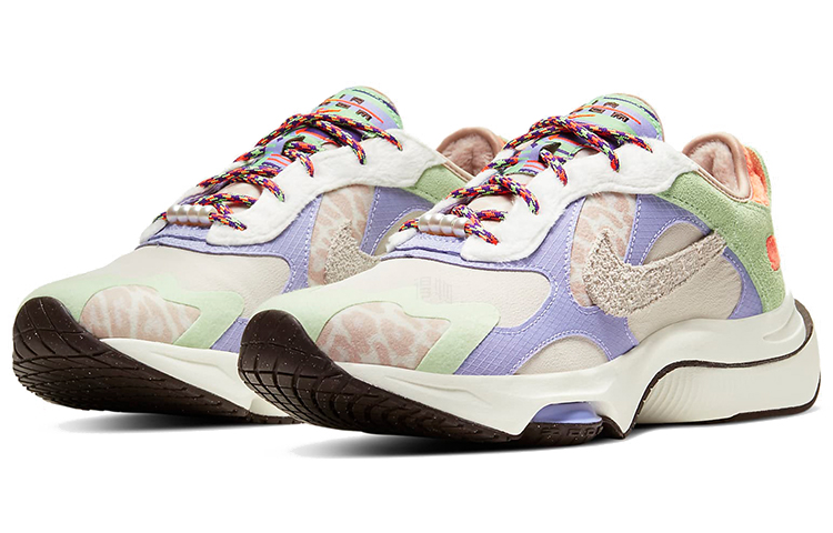Женские кроссовки Nike Air Zoom Division WNTR (белый / фиолетовый / зеленый) — Белый / фиолетовый / зелёный — фото 4