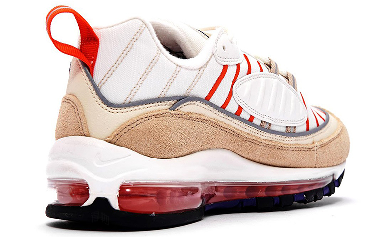 Мужские кроссовки Nike Air Max 98 (бело-оранжевые) — фото 3