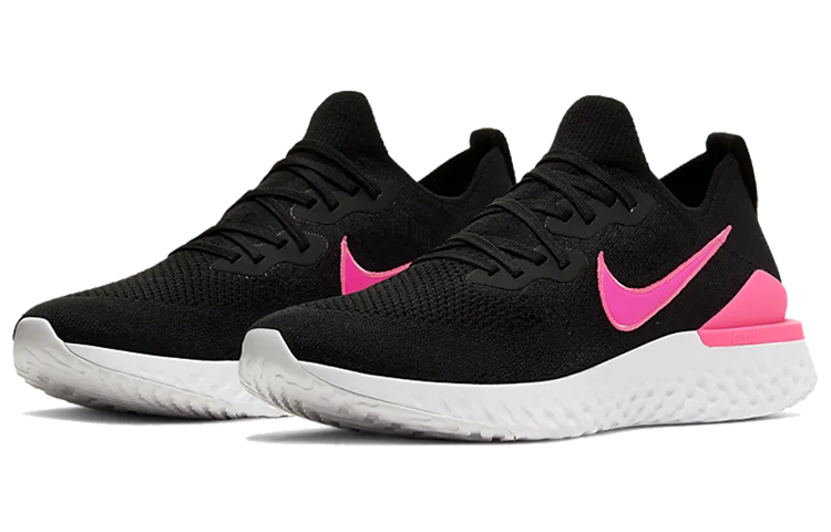 Кроссовки Nike Epic React Flyknit 2 (черно-розовый) — Чёрныйрозовый — фото 3