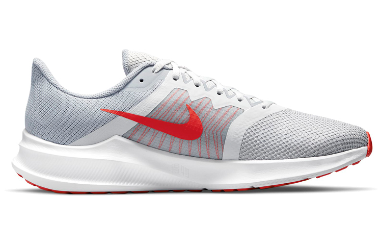 Мужские кроссовки Nike Downshifter 11 (серо-красные) — фото 2