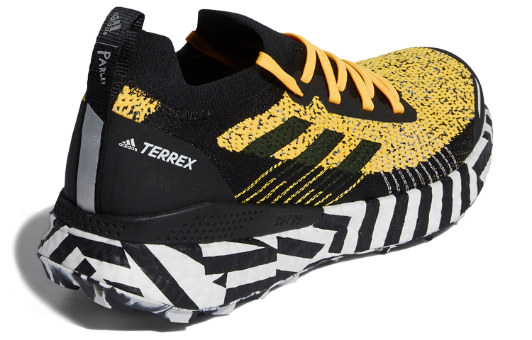 Мужские кроссовки adidas ULT Ultra Parley TPU лафон (желто-черно-белые) — Жёлтый / чёрный / белый — фото 4