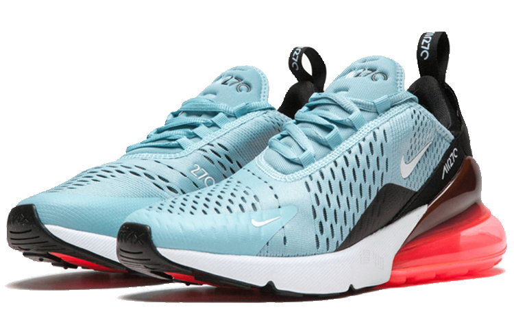 Женские кроссовки Nike Air Max 270 (черно-сине-красные) — 浅蓝/激光红 — фото 2
