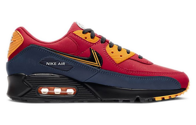 Мужские кроссовки Nike Air Max 90 Premium London (красно-синие) — фото 2