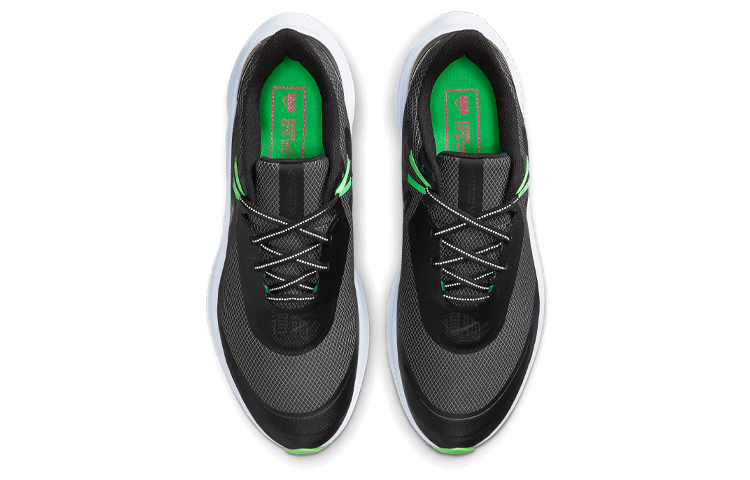 Мужские кроссовки Nike Quest 3 (черно-зеленые) — Чёрный / зелёный — фото 4