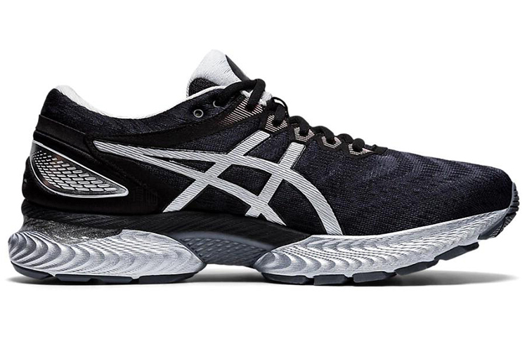 Мужские кроссовки ASICS GEL-Nimbus 22 (черно-серебристые) — фото 2