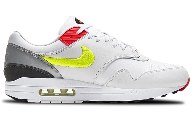 Кроссовки Nike Air Max 1 (мультиколор) — Белый / зелёный / красный / жёлтый / серый — фото 3