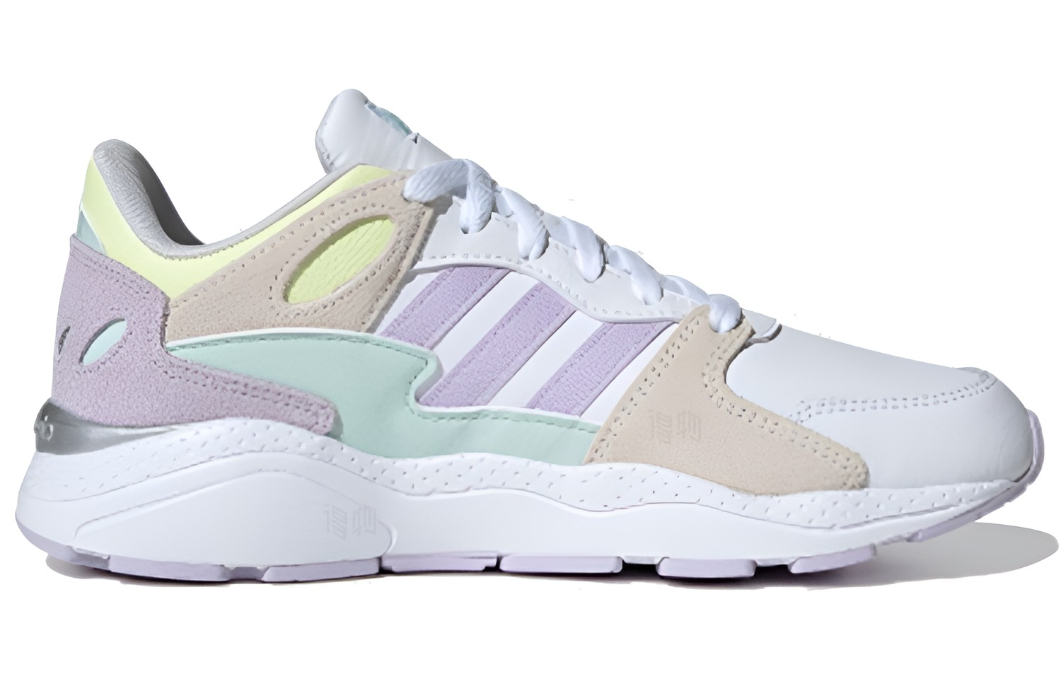 Женские кроссовки adidas neo Crazychaos Shadow (белые) — 石膏白/亮白/符点绿/浅黄 — фото 2