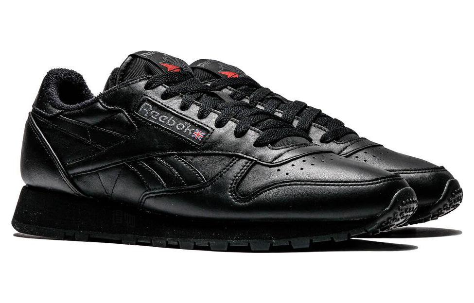 Кроссовки Reebok Classic Leather VINTAGE 40TH (ярко-черные) — фото 3
