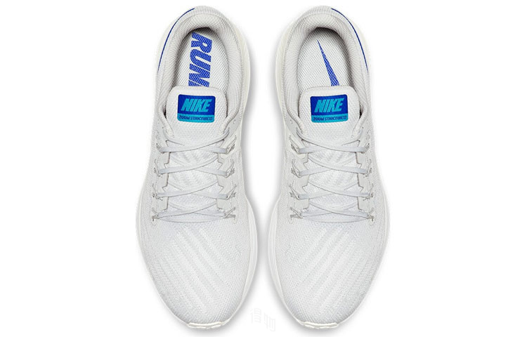 Мужские кроссовки Nike Zoom Structure 22 (бело-синие) — фото 4