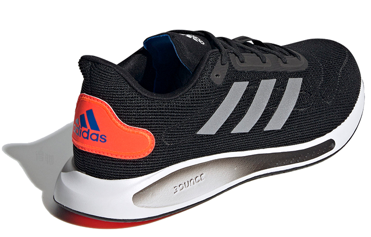 Мужские кроссовки adidas Galaxar (черно-серые с оранжевым) — Чёрный / серый / оранжевый — фото 4