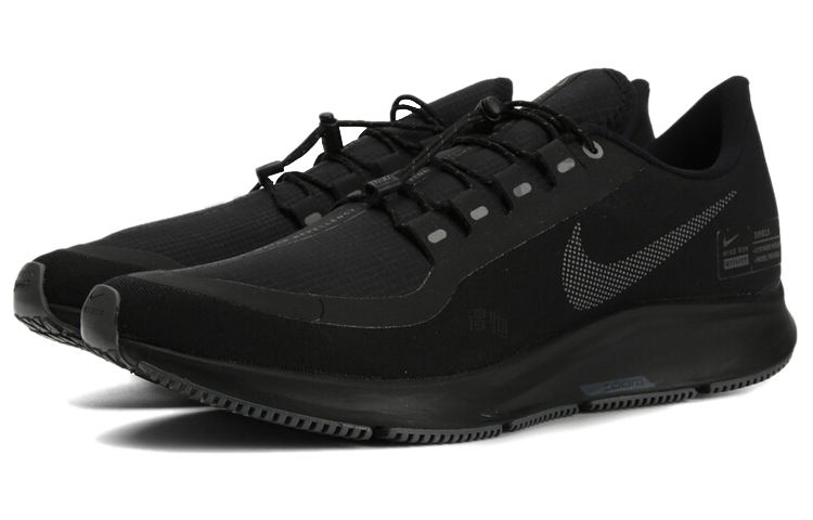 Мужские кроссовки Nike Pegasus 35 Shield Triple Black (черные) — фото 3