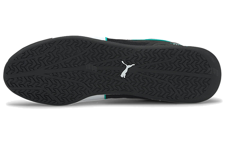 Мужские кроссовки PUMA Mercedes R-cat (черно-серо-зеленые) — фото 6