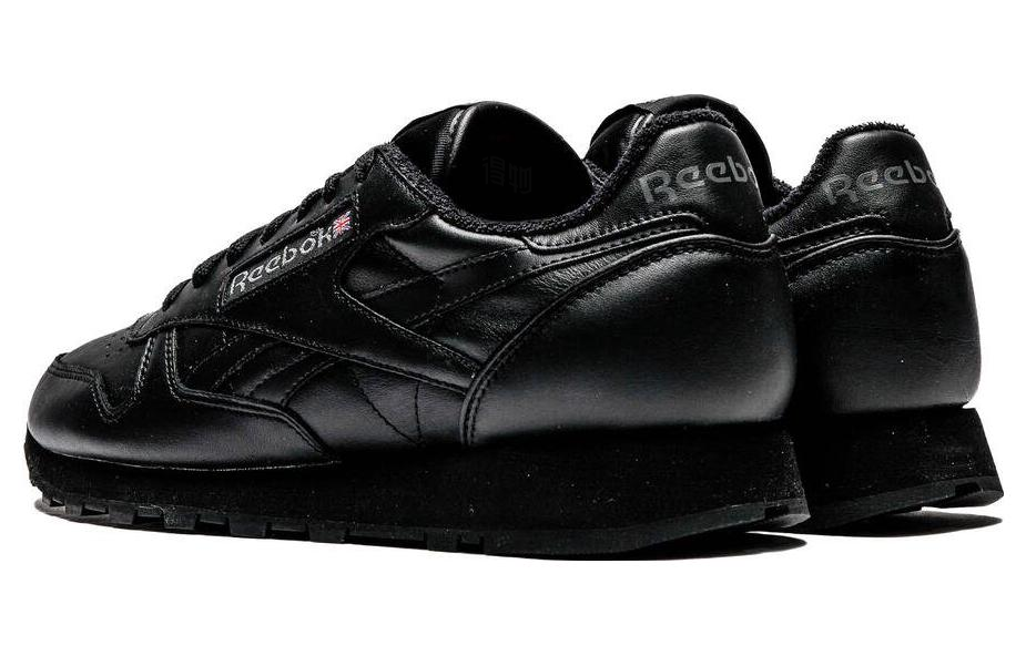 Кроссовки Reebok Classic Leather VINTAGE 40TH (ярко-черные) — фото 4