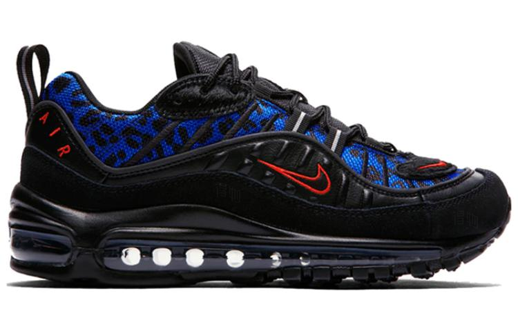 Женские кроссовки Nike Air Max 98 (черно-синие) — фото 2