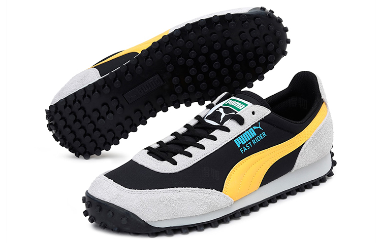 Кроссовки PUMA Fast Rider Fury (черно-желтые) — фото 5