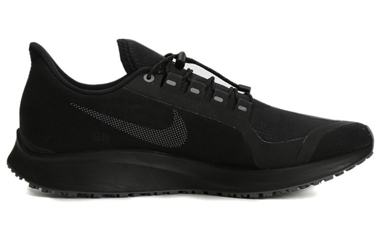 Мужские кроссовки Nike Pegasus 35 Shield Triple Black (черные) — фото 2