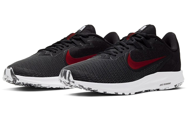 Мужские кроссовки Nike Downshifter 9 (черно-красные) — Чёрный / красный — фото 3