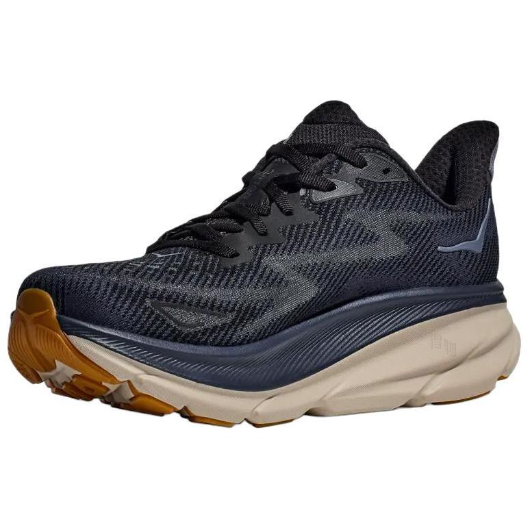 Мужские кроссовки HOKA ONE Clifton 9 (черно-коричневые) — фото 4