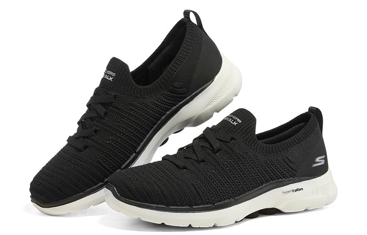 Женские кроссовки Skechers Go Walk 6 (черные) — Чёрный — фото 3