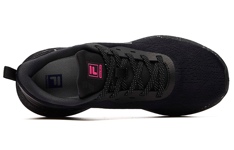 Женские кроссовки Fila Athletics (черно-серебристые) — фото 4