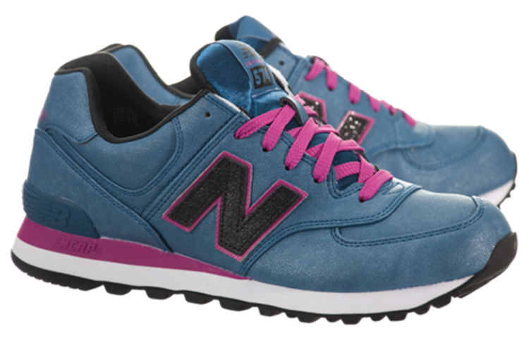 Женские кроссовки New Balance 574 (синие) — фото 3