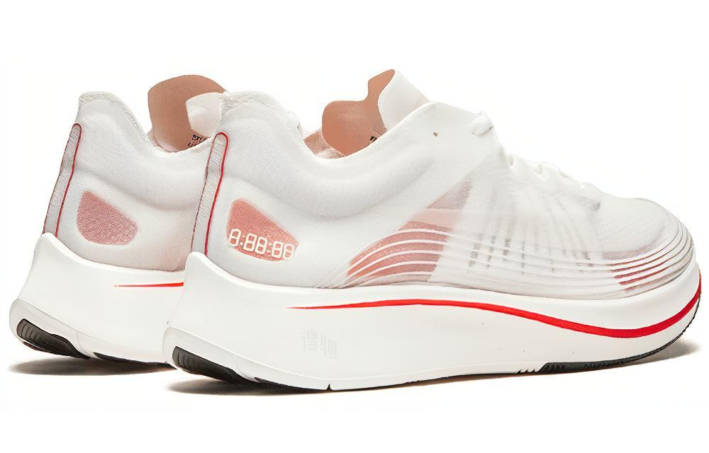 Мужские кроссовки Nike Zoom Fly SP Breaking 2 (бело-красные) — фото 4