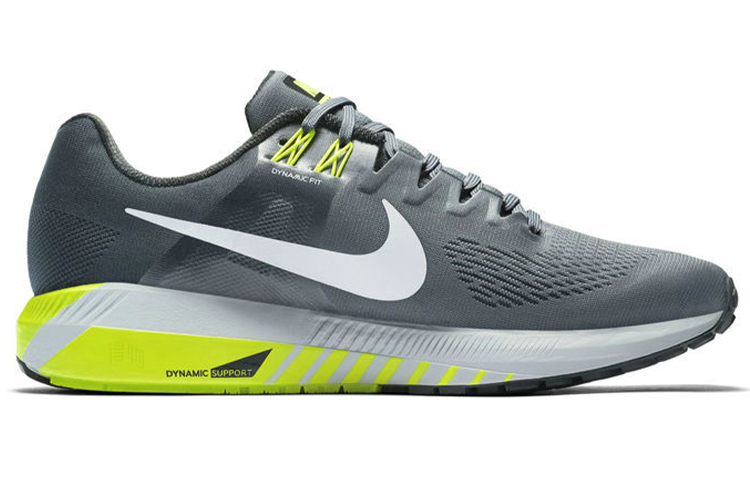 Мужские кроссовки Nike Zoom Structure 21 (серый / желтый) — Серый / жёлтый — фото 2