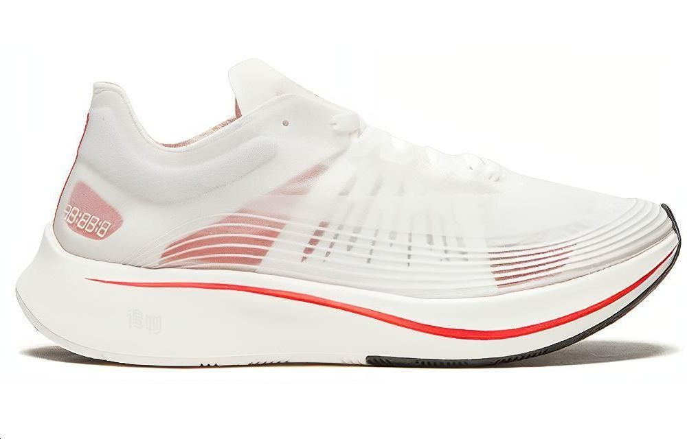 Мужские кроссовки Nike Zoom Fly SP Breaking 2 (бело-красные) — фото 2