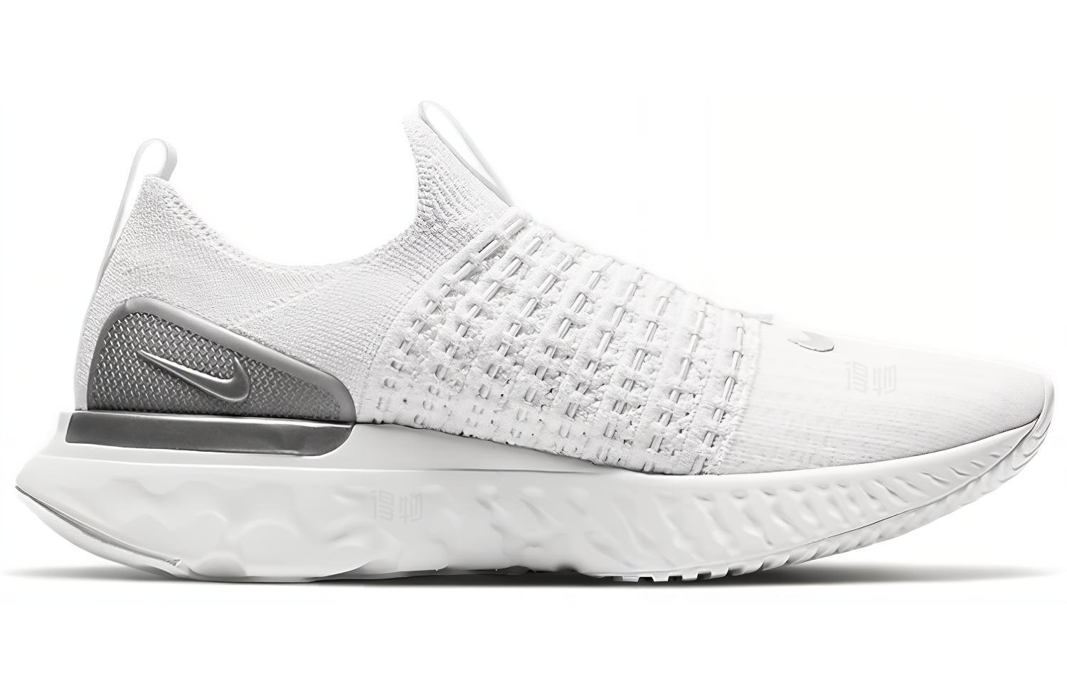 Женские кроссовки Nike React Phantom Run Flyknit 2 (бело-серые) — Белыйсерый — фото 2