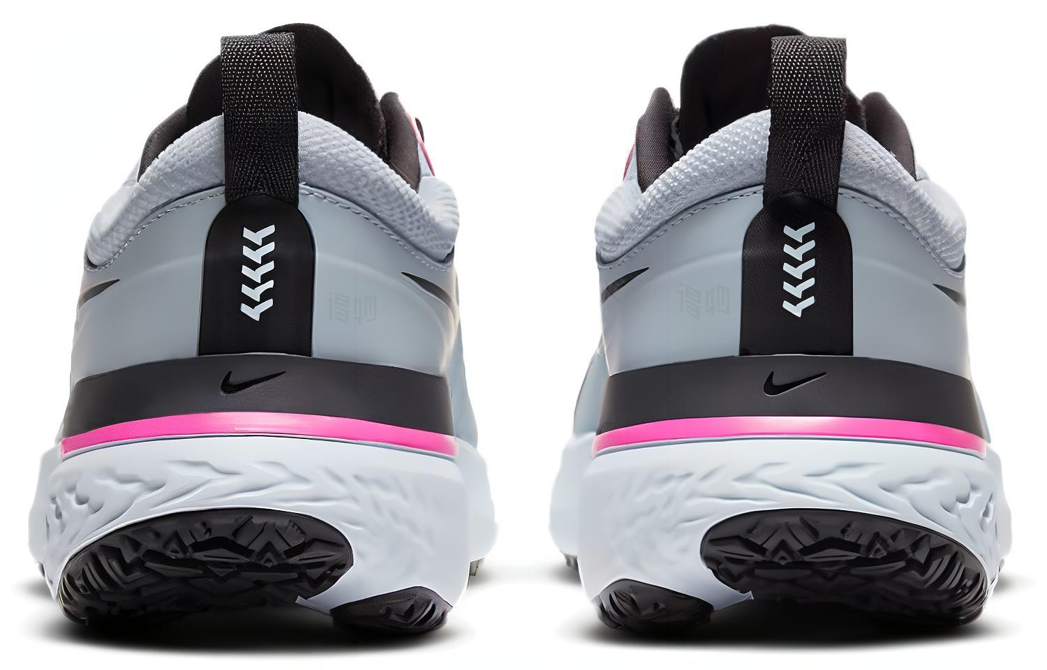 Женские кроссовки Nike React Miler 1 Shield (черно-серо-розовые) — фото 5