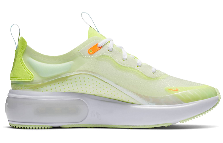Женские кроссовки Nike Air Max Dia SE (светло-зеленые с оранжевым) — Светло-зелёный / оранжевый — фото 2