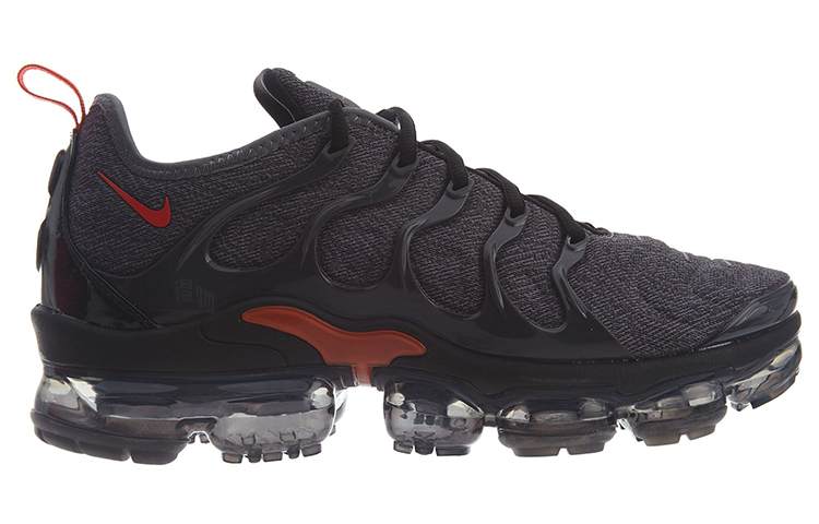 Мужские кроссовки Nike Vapormax Plus (темно-серый / красный) — Тёмно-серый / красный — фото 2
