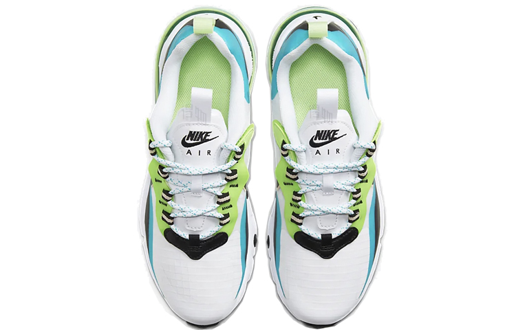Женские кроссовки Nike Air Max 270 (бело-зелено-синий) — Белый / зелёный / синий — фото 4