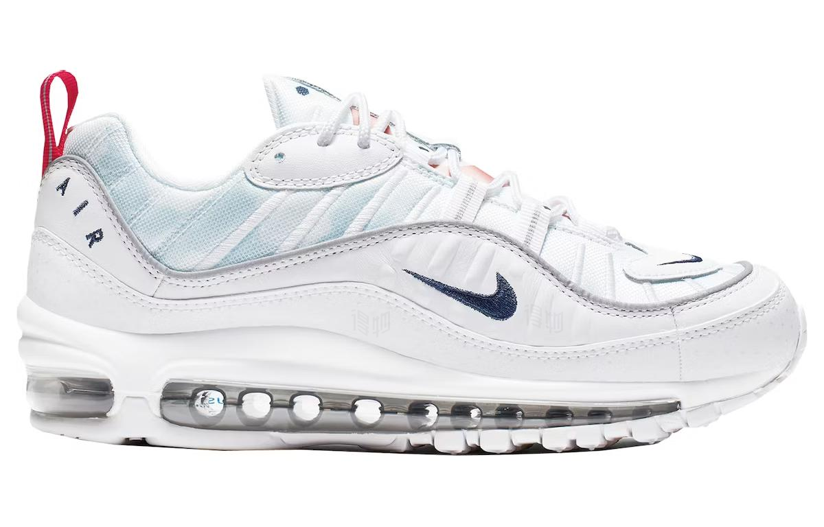 Женские кроссовки Nike Air Max 98 SE (белый/медный) — 白/铜色/海军蓝 — фото 2