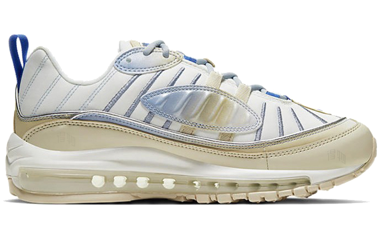 Женские кроссовки Nike Air Max 98 (белыйзолотойсиний) — фото 2