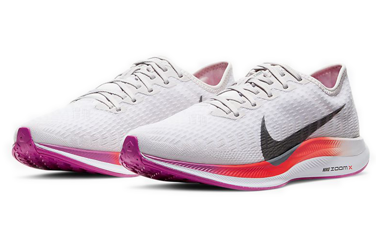 Женские кроссовки Nike Pegasus turbo 2 (бело-красные) — фото 3