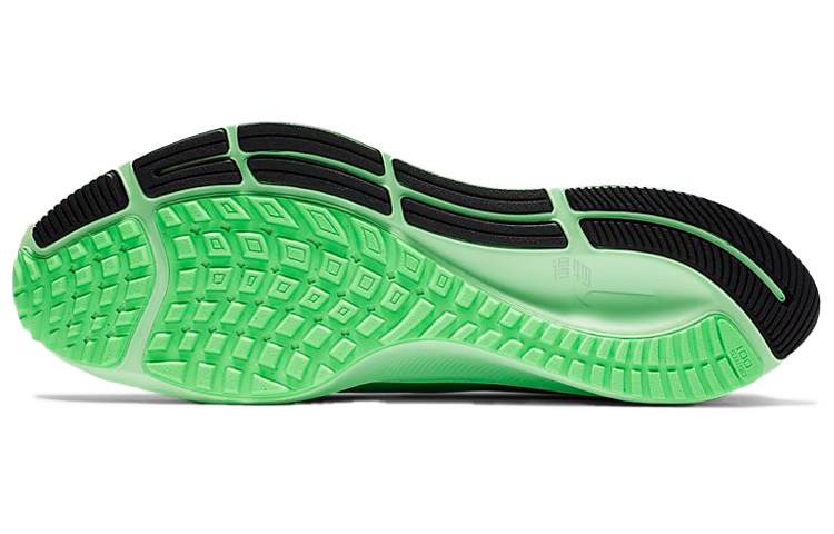 Мужские кроссовки Nike Pegasus 37 (зелено-черные) — Зелёныйчёрный — фото 6
