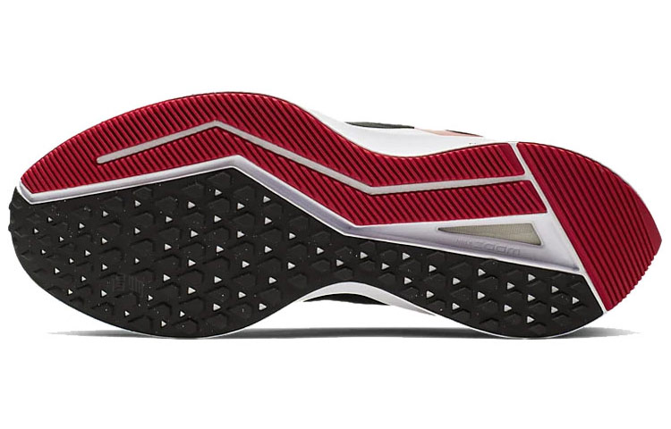 Мужские кроссовки Nike Zoom Winflo 6 (черно-красно-белые) — фото 5