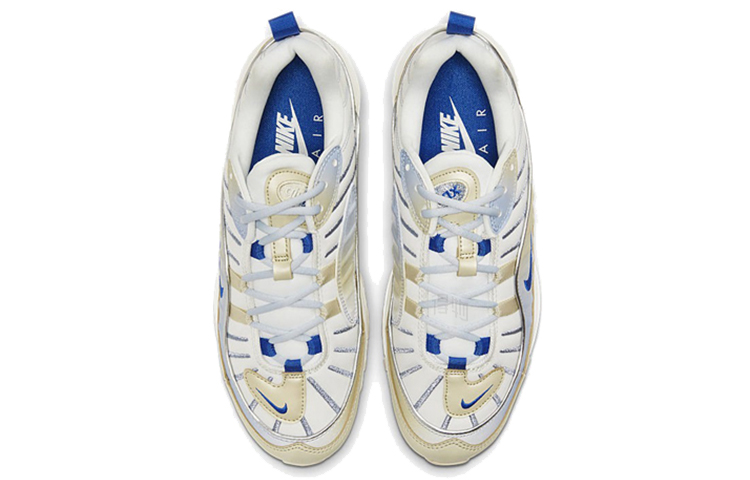 Женские кроссовки Nike Air Max 98 (белыйзолотойсиний) — фото 4