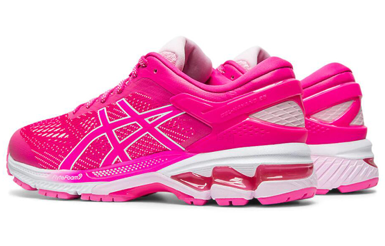 Женские кроссовки ASICS Gel-Kayano 26 (розово-белые) — фото 4