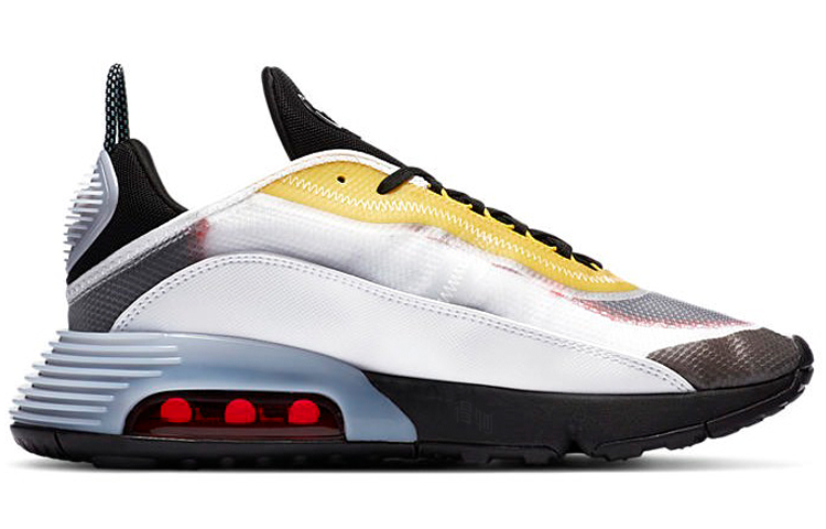Мужские кроссовки Nike Air Max 2090 (белые с синим и желтым) — Белыйсинийжёлтый — фото 2